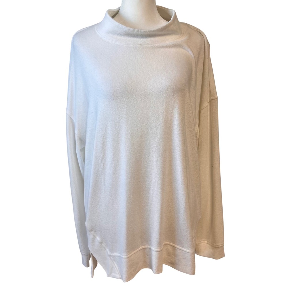 ANA A New Approach Women's Sweater XL White Pullover Long Sleeve Funnel Neck